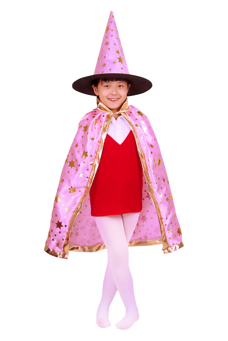 Kids Halloween Cloak – Six Star Hooded Costume for Party and Cosplay