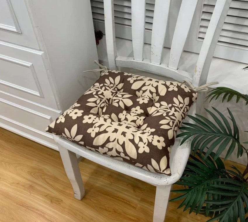 Home Thickened Seat Cushion With Non-slip Straps