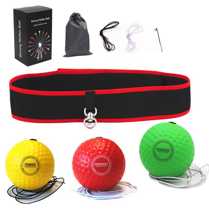 Head-Mounted Boxing Reflex Ball – Adjustable PU Training Equipment