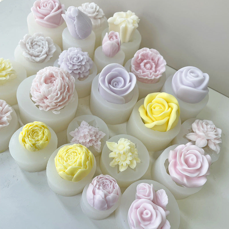 Flower Aromatherapy Candle Silicone Mold DIY