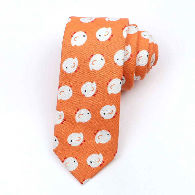 Cartoon Print Cotton Bow Tie – Casual Style