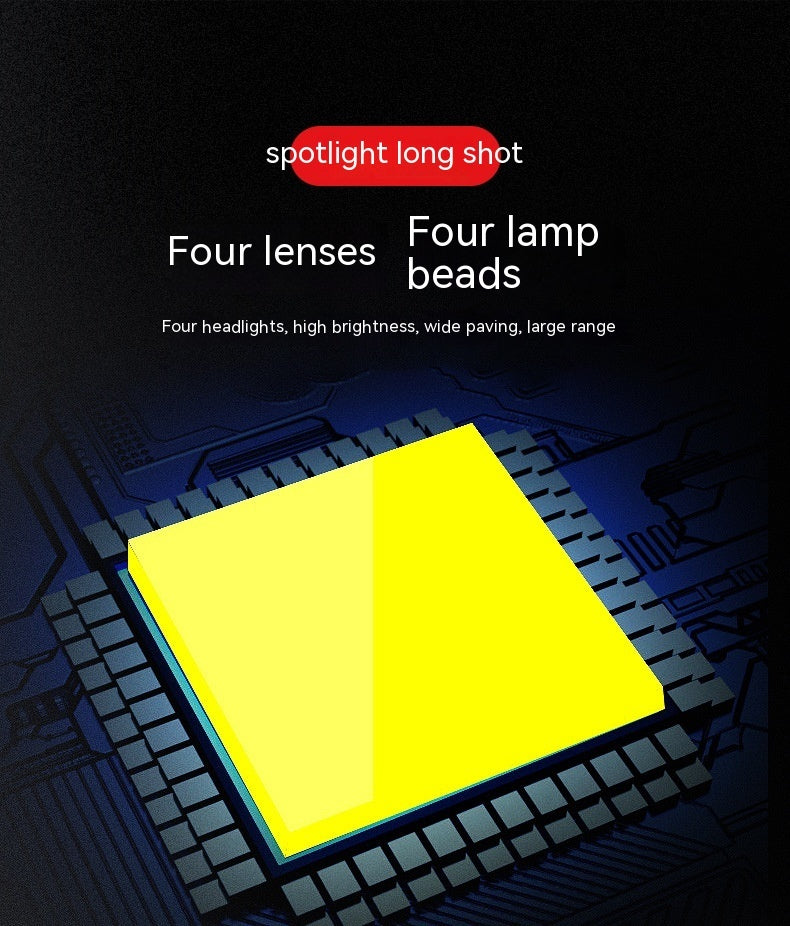 Motorcycle Car Modification Four-eye Headlight