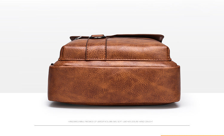 Men's Synthetic Leather Document Messenger Bag Crossbody