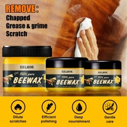 EELHOE Furniture Brightening Natural Beeswax Polishing Beeswax Waterproof Wear Resistant Wood Floor Care Beeswax