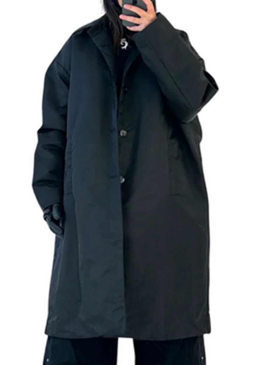 Simple Retro I Men's Wear & Black Long Oversize Coat
