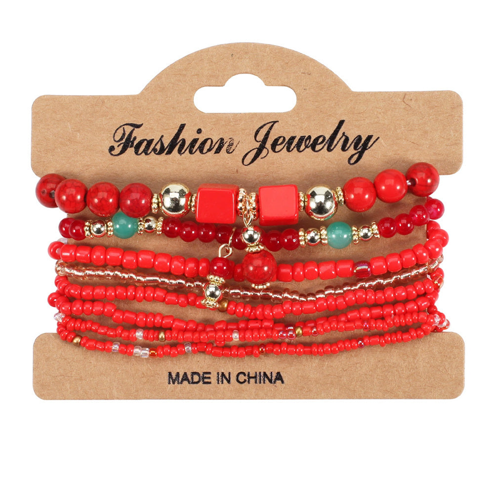 Bohemian Handmade Beaded Bracelet Set for Women and Men