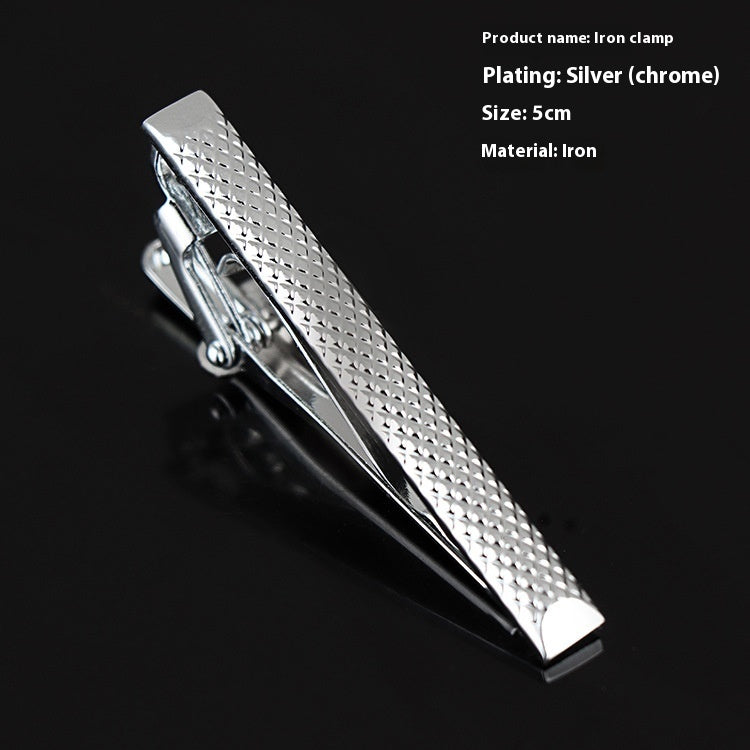 Men's Silver Short Tie Clip