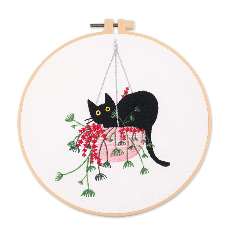 Embroidery DIY Material Bag Kit for Beginners – Sewing, Needlework, and Craft Supplies