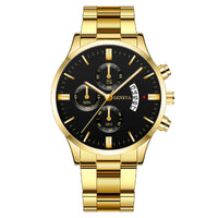 Black Plate Gold Strap