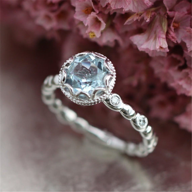 Women’s Zircon Fashion Ring – Creative Zinc Alloy Jewelry Accessory