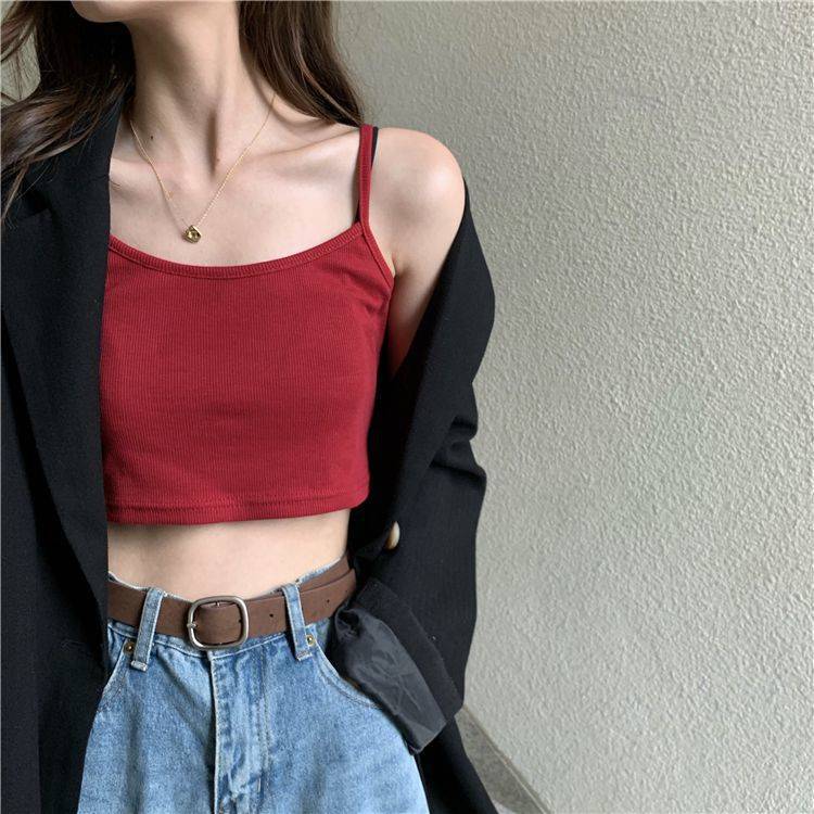 Slim-fit Camisole Vest Women's Outer Wear Short Top