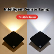 Wireless USB Rechargeable Wall Lamp with Human Body Sensor – Home Decor Night Light for Bedroom, Porch, Balcony, and Corridor
