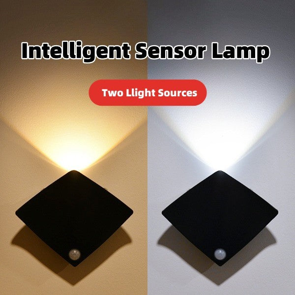 Wireless USB Rechargeable Wall Lamp with Human Body Sensor – Home Decor Night Light for Bedroom, Porch, Balcony, and Corridor