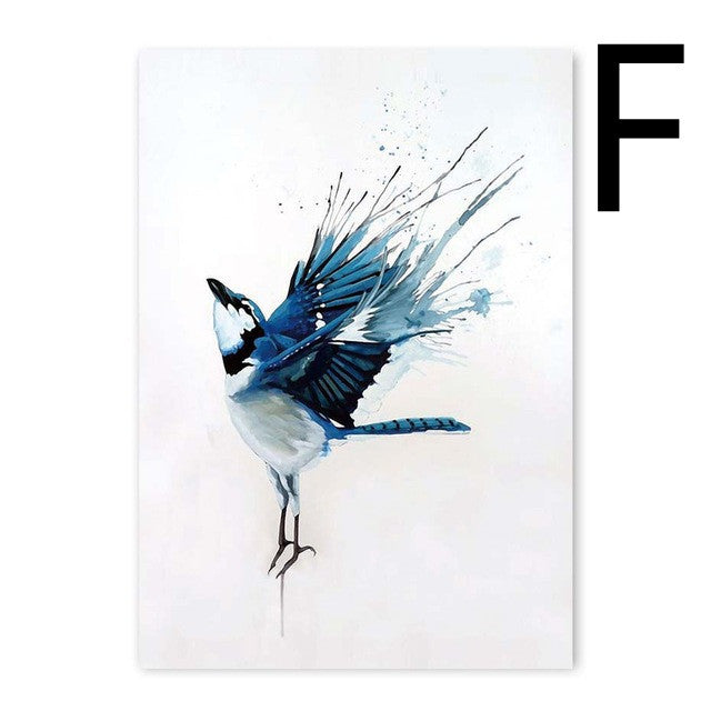 Painted Abstract Bird Modern Sofa Background Wall Hanging