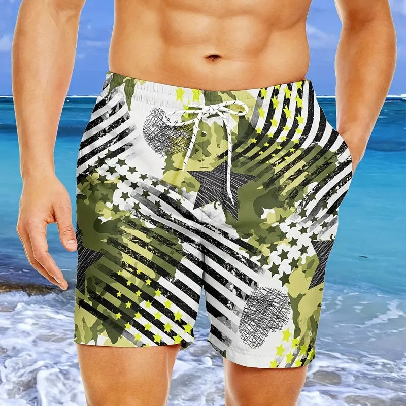 Men’s Summer Beach Shorts – Casual Trendy Loose Pants