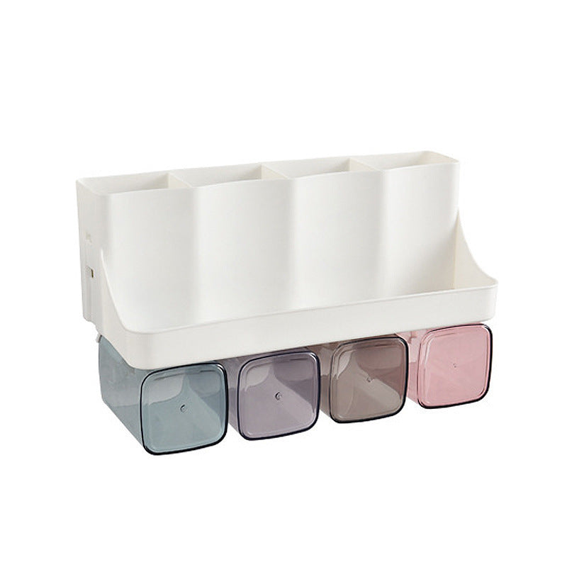 Suction Toothbrush Holder & Shelf – No-Drill Bathroom Organizer