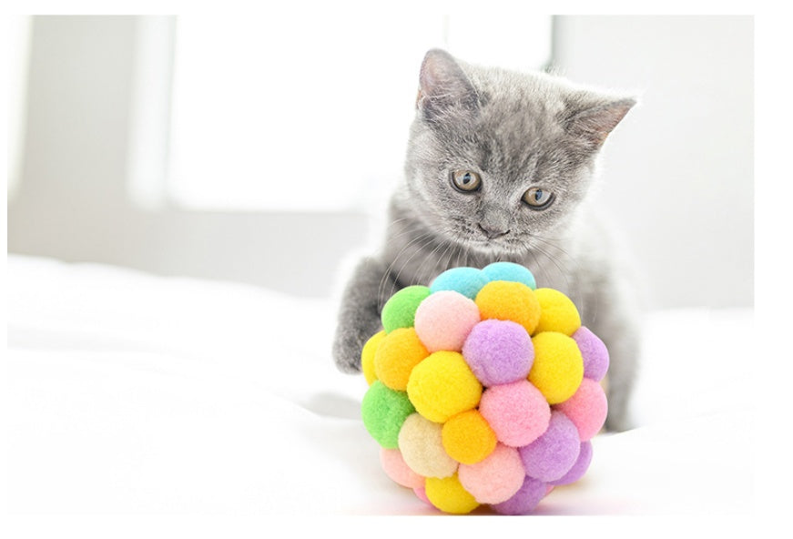 Cat Toy Cat Self-hey Rainbow Bell Interactive Ball