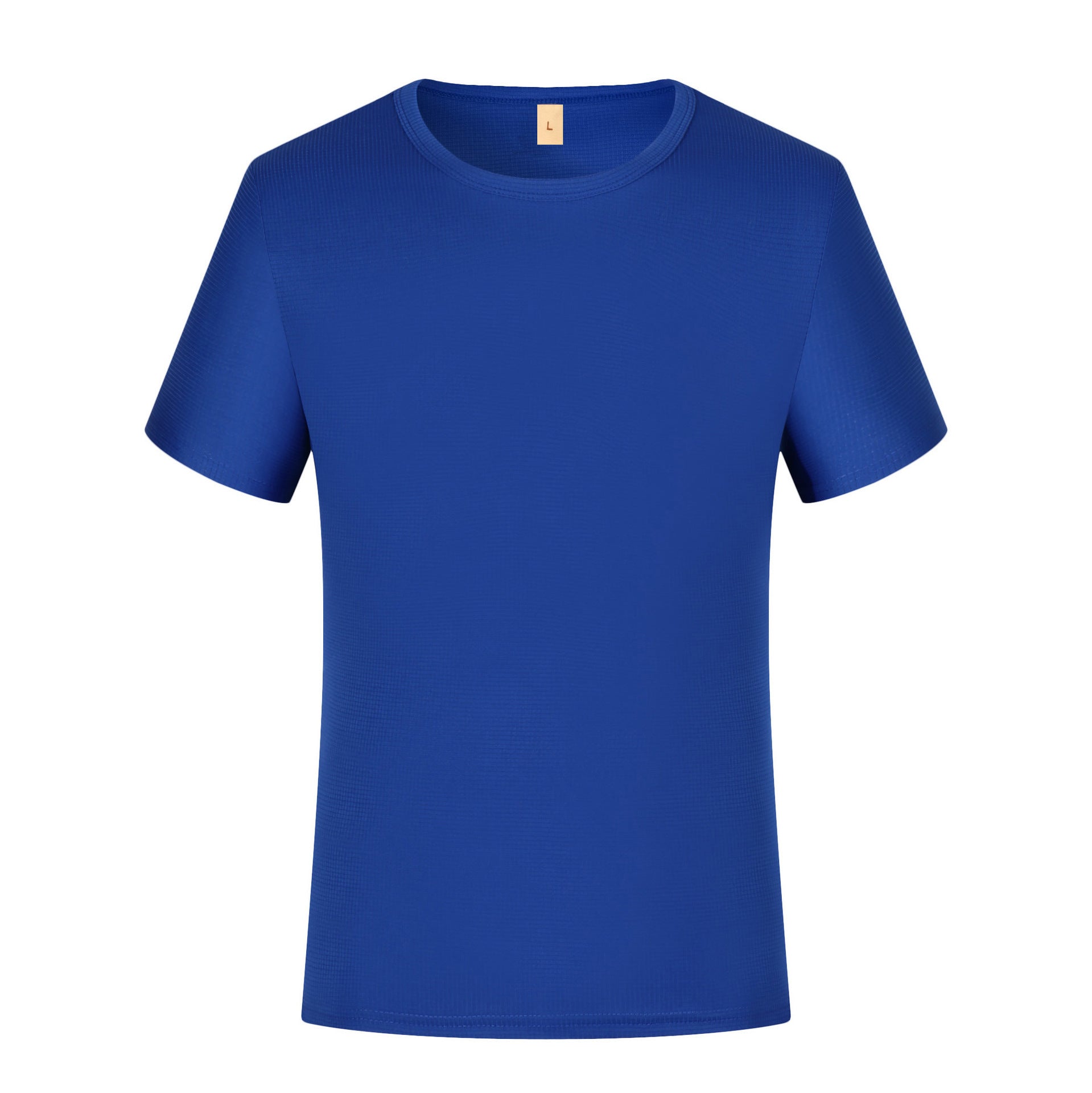 Summer Small Plaid Round Neck Short-sleeved Quick-drying T-shirt