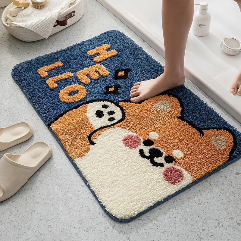 Cartoon Household Bathroom Mats – Absorbent Non-Slip Floor Rugs