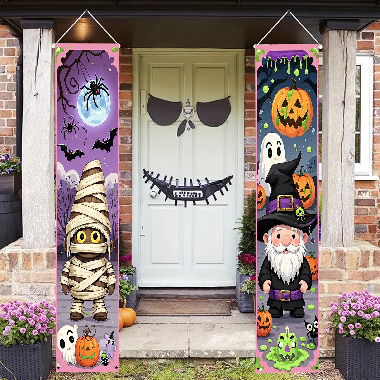 Halloween Couplet Decorations Party Banner Hanging Flag