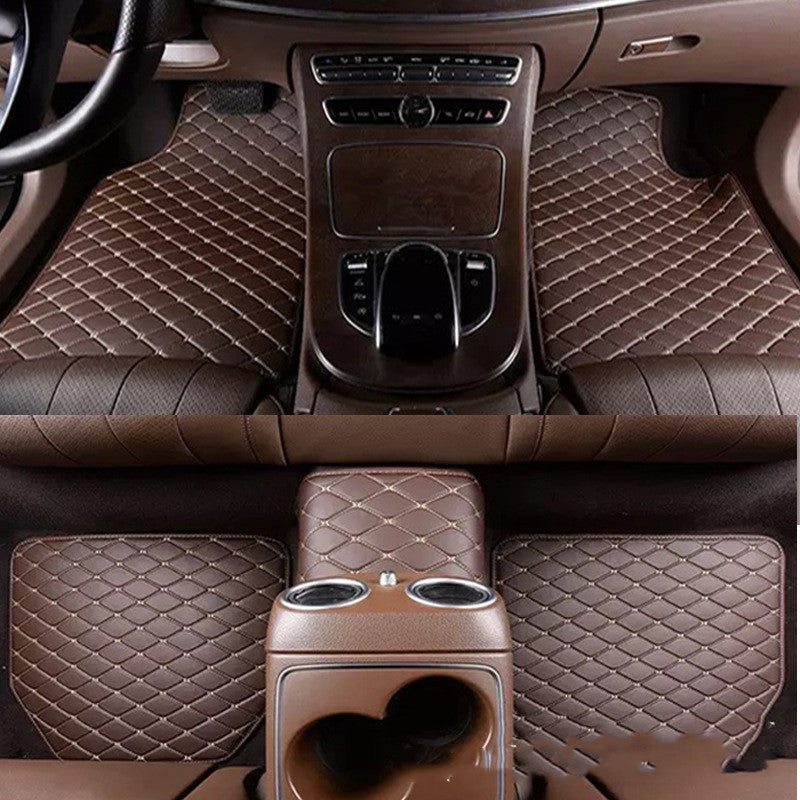 Universal RHD Car Floor Mats – Leather Quilted, Full Surround