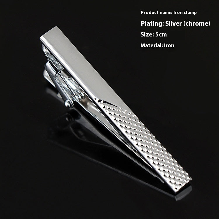 Men's Silver Short Tie Clip