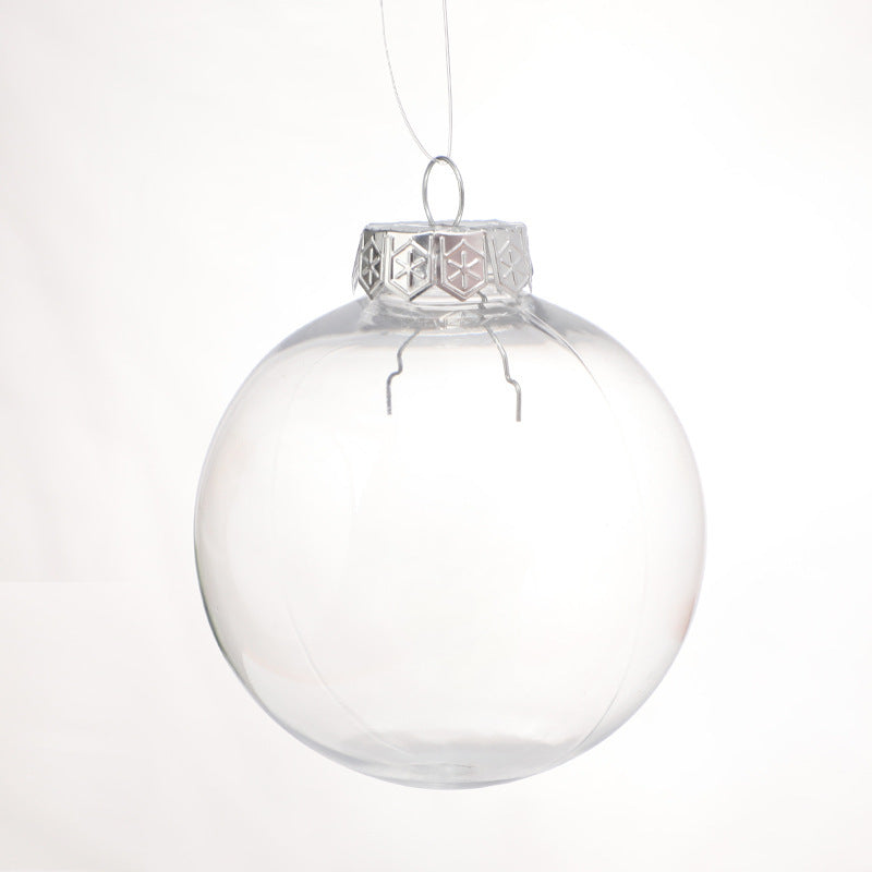 Transparent Plastic Christmas Balls With Hat Arcade Party Decoration
