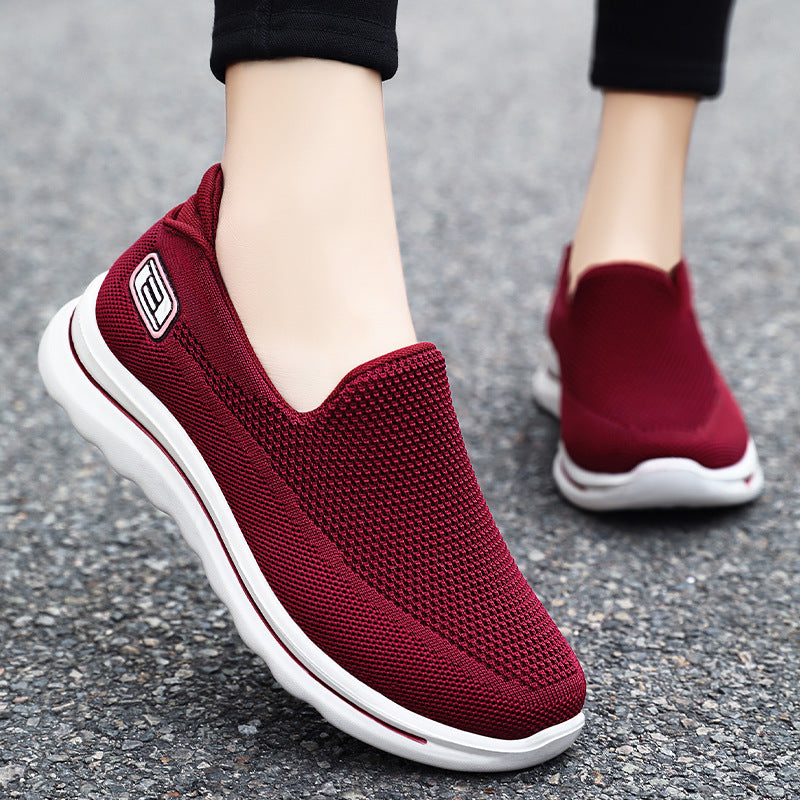 Women's Comfortable Breathable Middle-aged And Elderly Slip-on Sneakers
