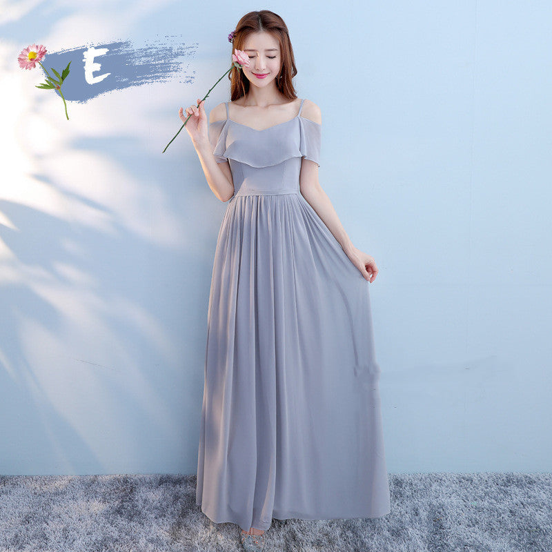 Sleeveless Deep V-Neck Bridesmaid Dress