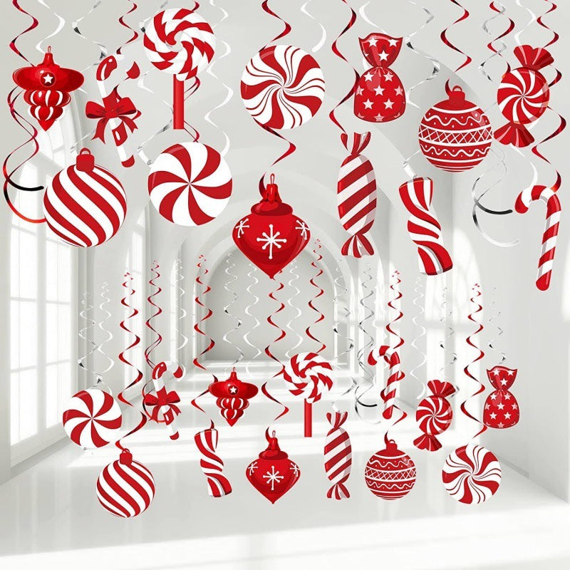 26-piece Candy Spiral Decorative Pendant