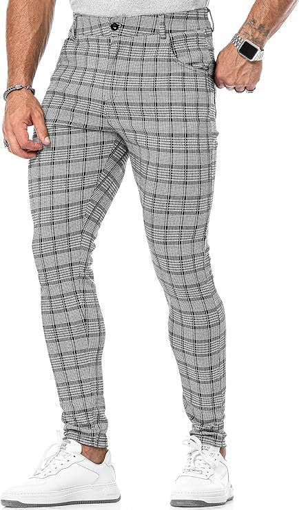 Men’s Slim Fit Suit Pants – Lightweight Summer 3D Printed Trousers