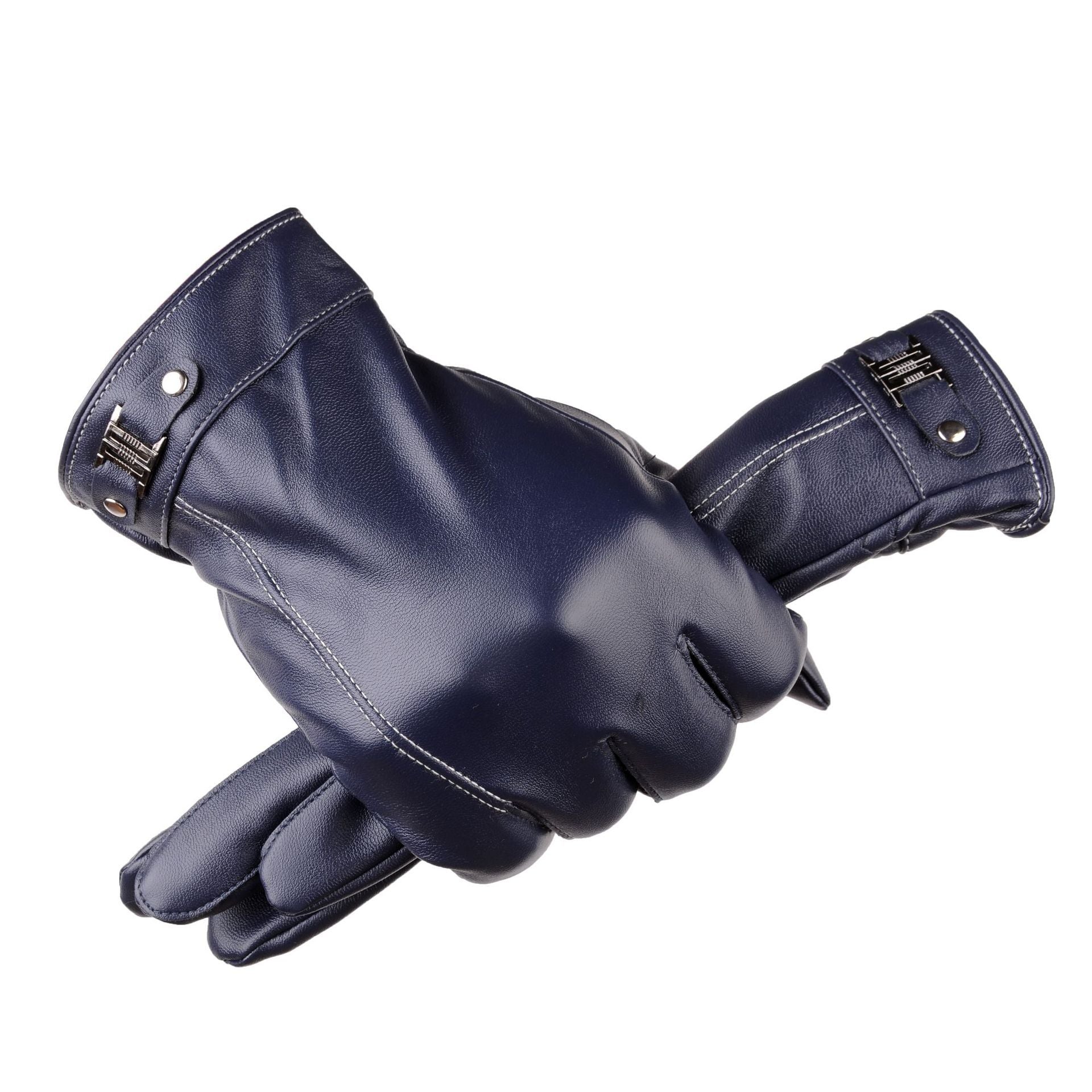 PU Leather Winter Gloves – Warm & Stylish Finger Design