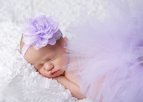 Dance Performance Net Yarn Princess Skirt And Hair Tie Set