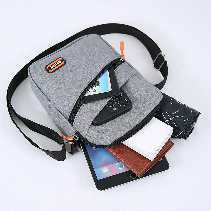 Men's One Shoulder Nylon Crossbody Backpack Slim Travel