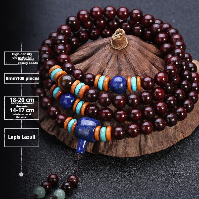 Pterocarpus Santalinus Bracelet Men's 108 Beads