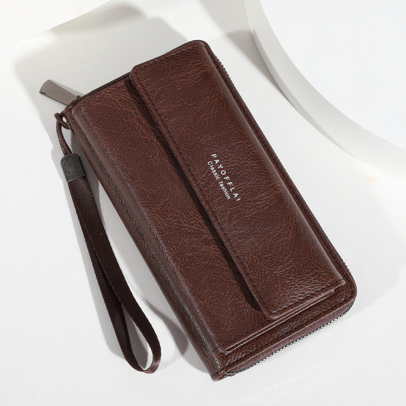 Men's PU Long Wallet Card Slots Casual Urban Style