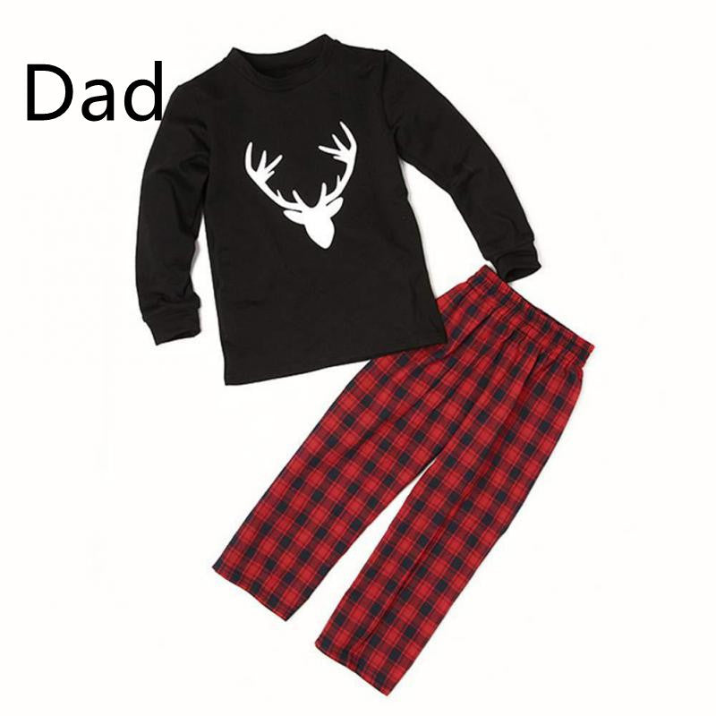 Fashion Simple Print Christmas Parent-child Suit