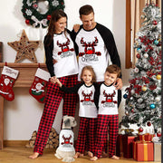 Christmas Deer Print Parent-Child Homewear Suit – Festive Family Pajama Set