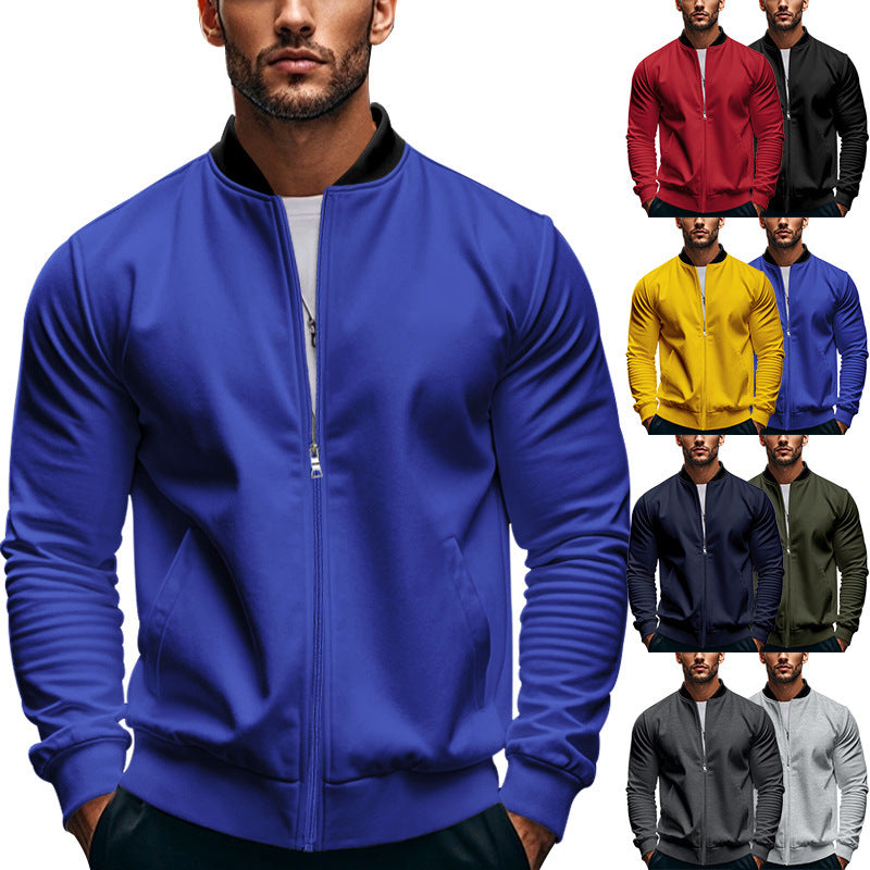 Long-sleeve Zipper Baseball Uniform Coat Jacket
