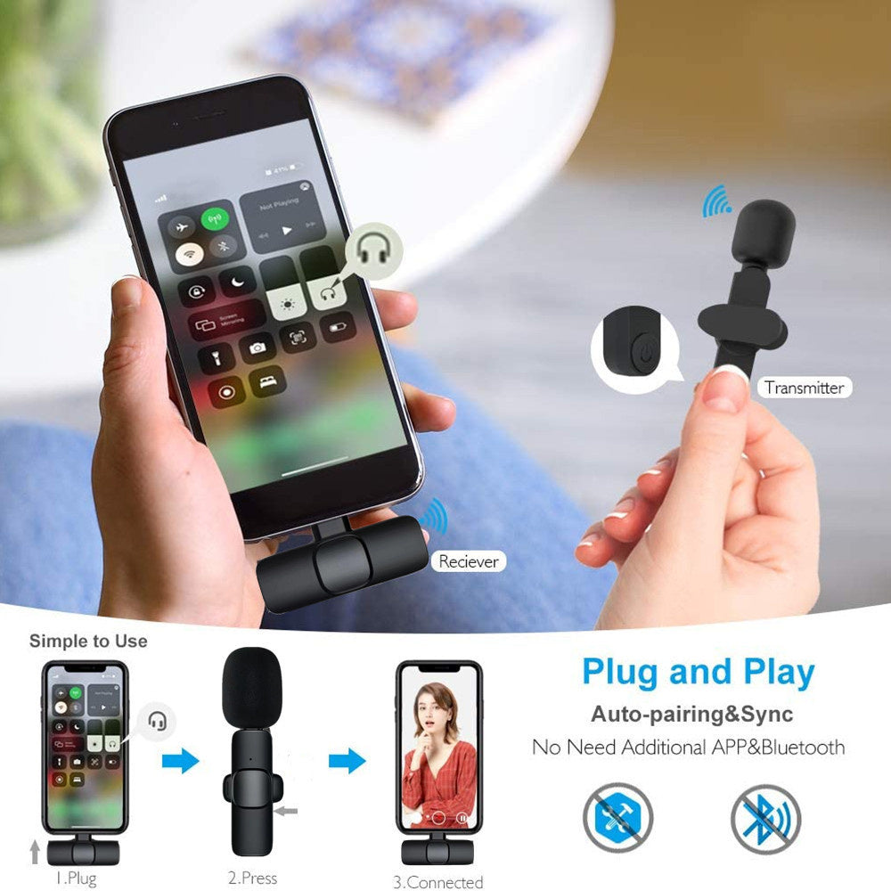 ClearCast™ Wireless Lavalier Microphone – iPhone & Android Compatible