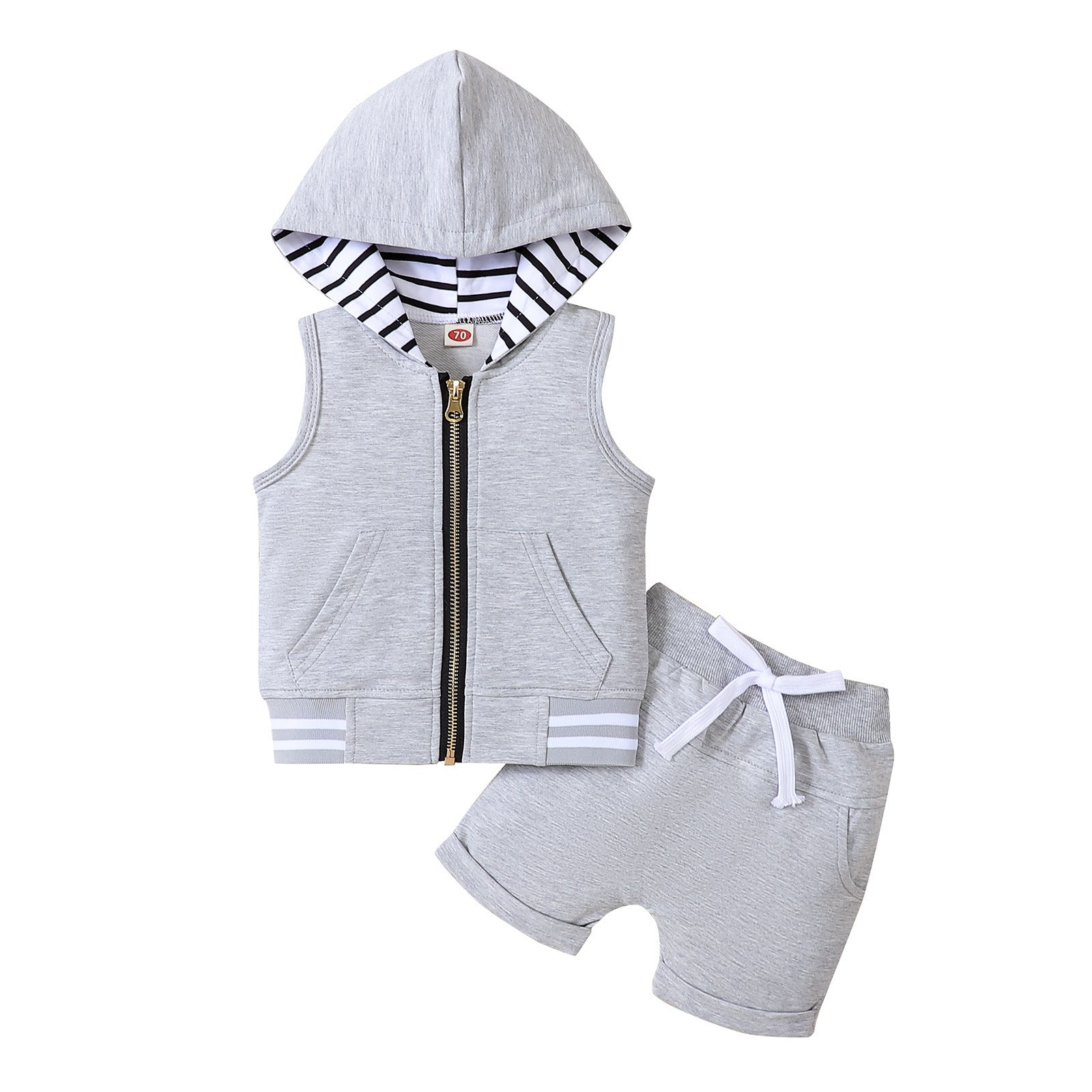 Fashion Children's Zip-up Shirt Suit