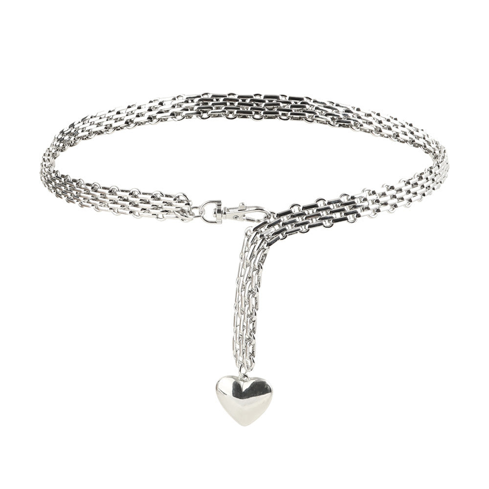 Unisex Love Chain Pendant Waist Chain
