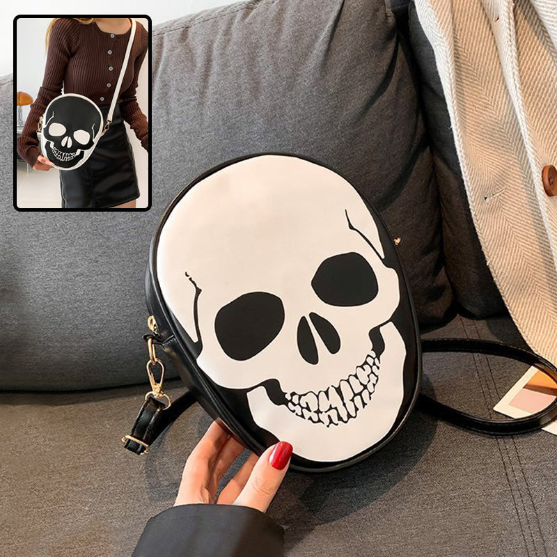 Halloween Skull Shoulder Bag – Funny Crossbody Messenger Phone Purse