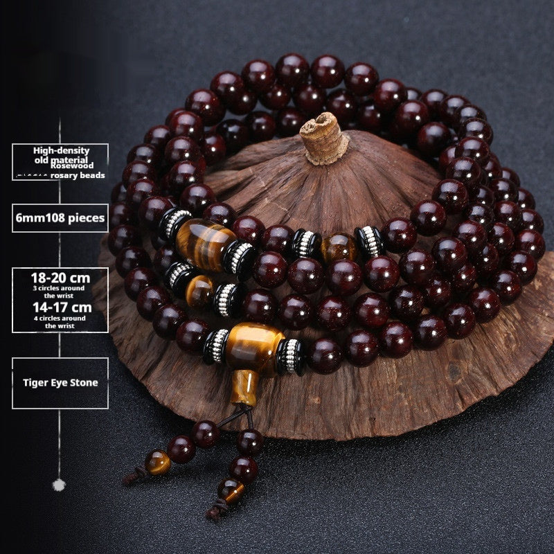 Pterocarpus Santalinus Bracelet Men's 108 Beads
