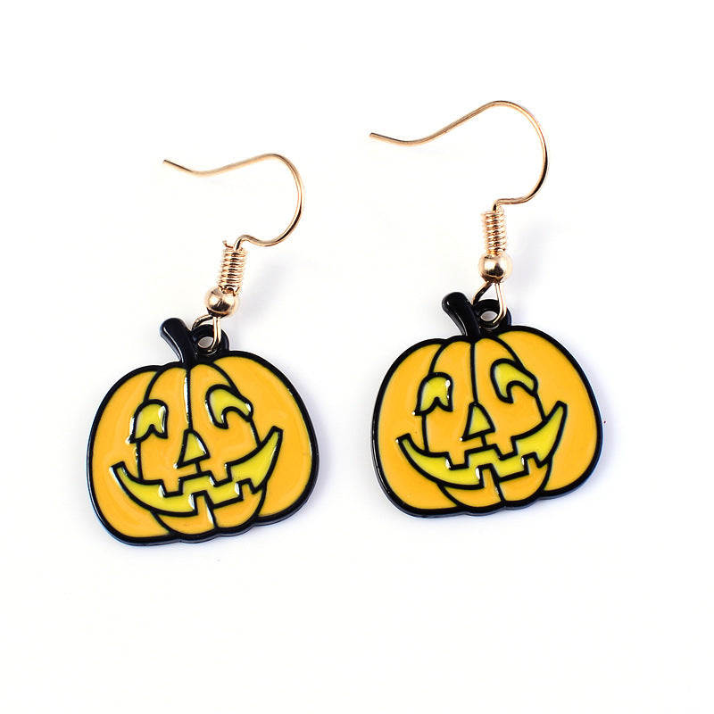 Halloween Accessories Horror Funny Pumpkin Ghost Demon Earrings