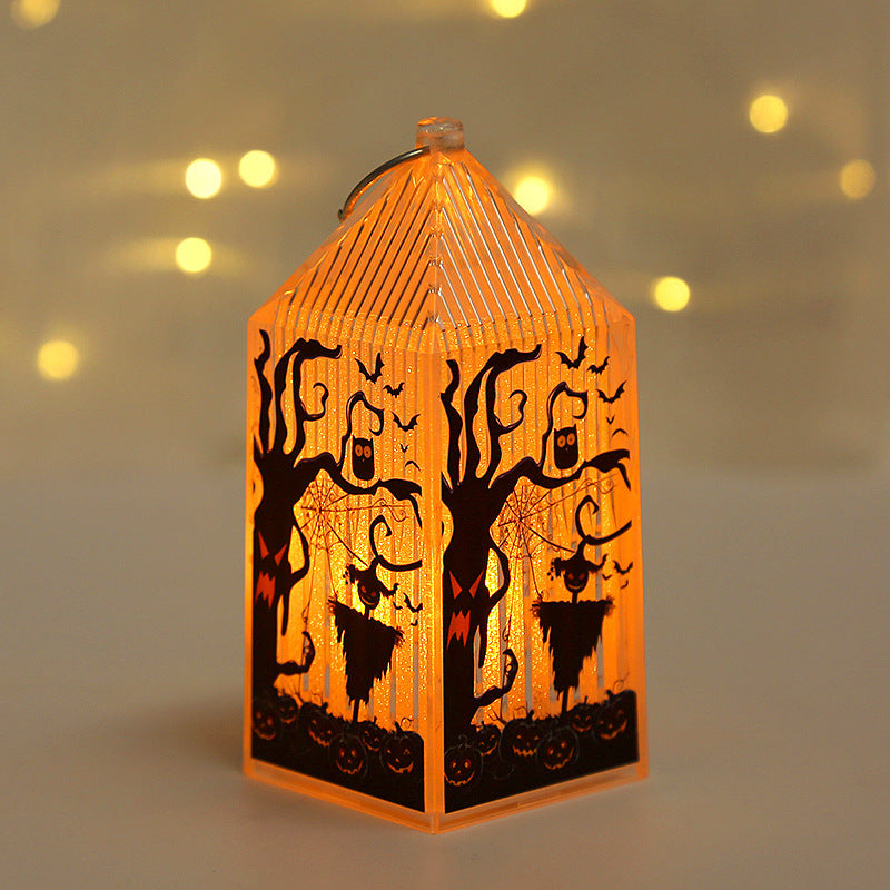 Halloween Pumpkin Night Lamp – Portable Kids’ Lantern Cage Decoration for Desktop and Party Props