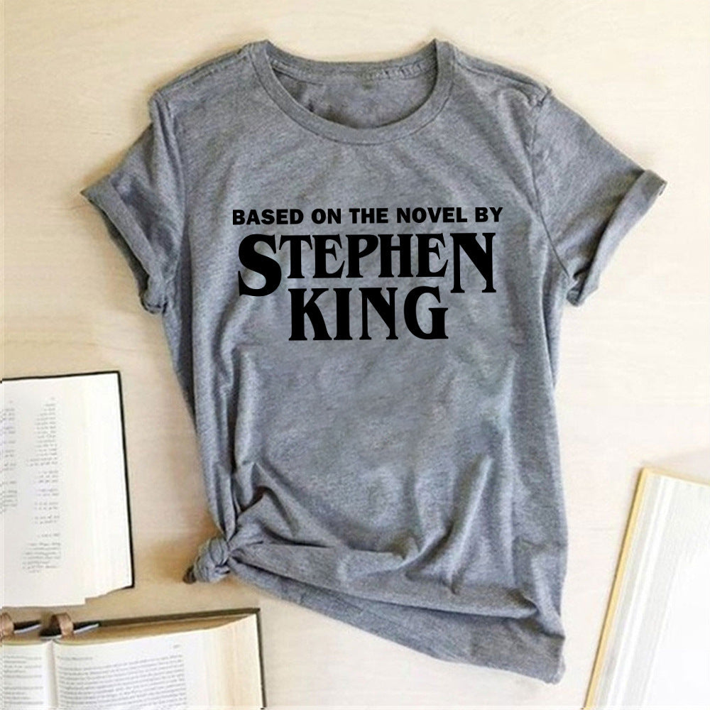 Women Short Sleeved T Shirt With Letter Print Bottoming Shirt