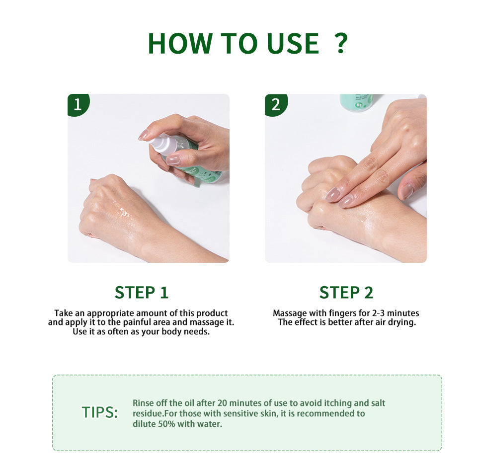 Glass Bottle Magnesium Oil Body Spray for Skin Care