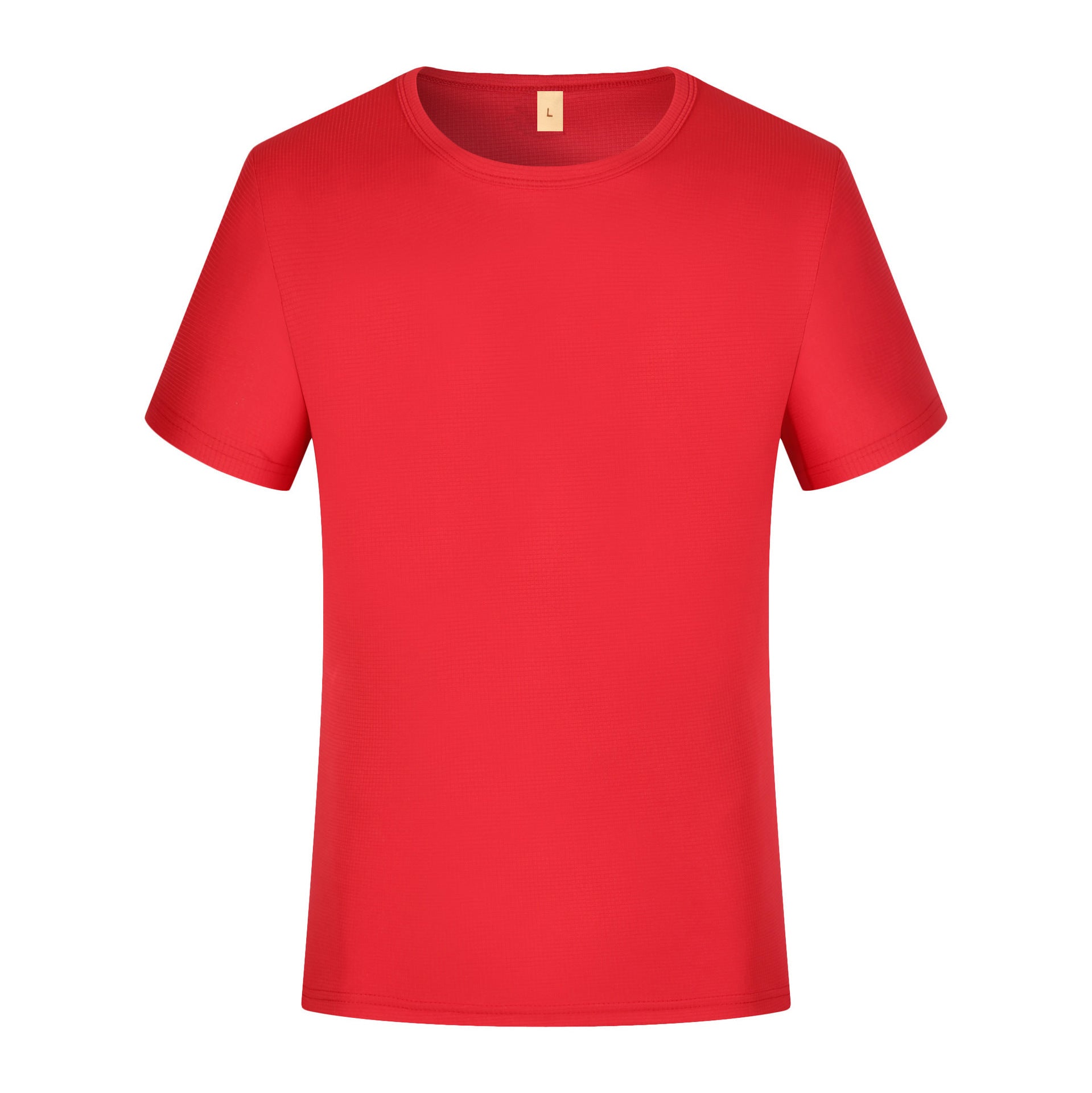 Summer Small Plaid Round Neck Short-sleeved Quick-drying T-shirt