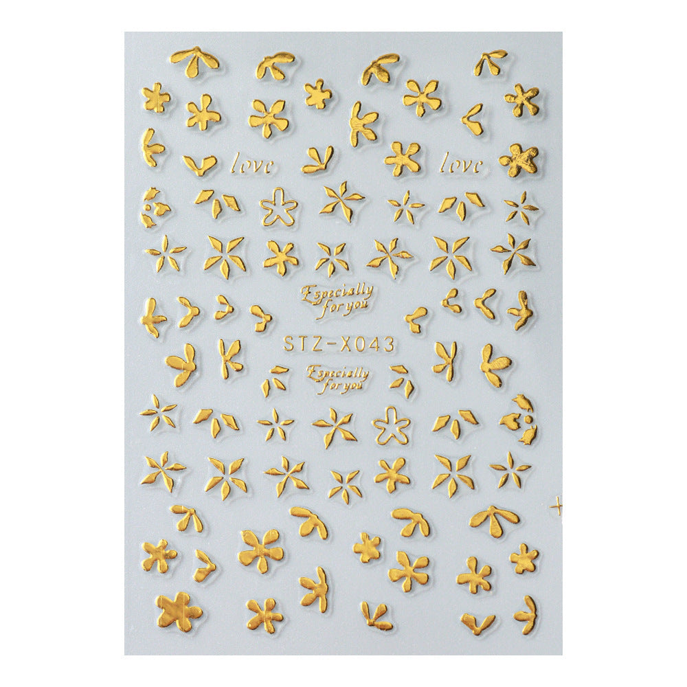 Nail Sticker Liquid Butterfly Dark Gilding